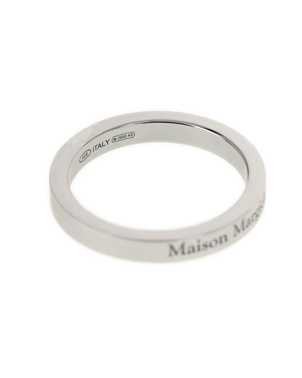 Maison Margiela Gray Logo Ring for men