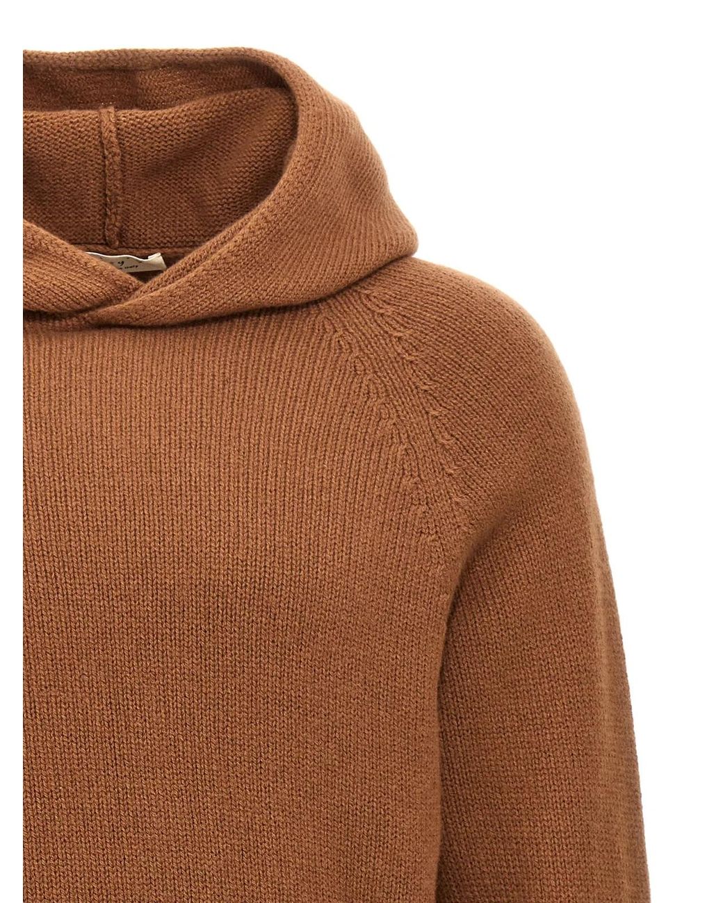 Ma'ry'ya Brown Wool Hooded Sweater for men