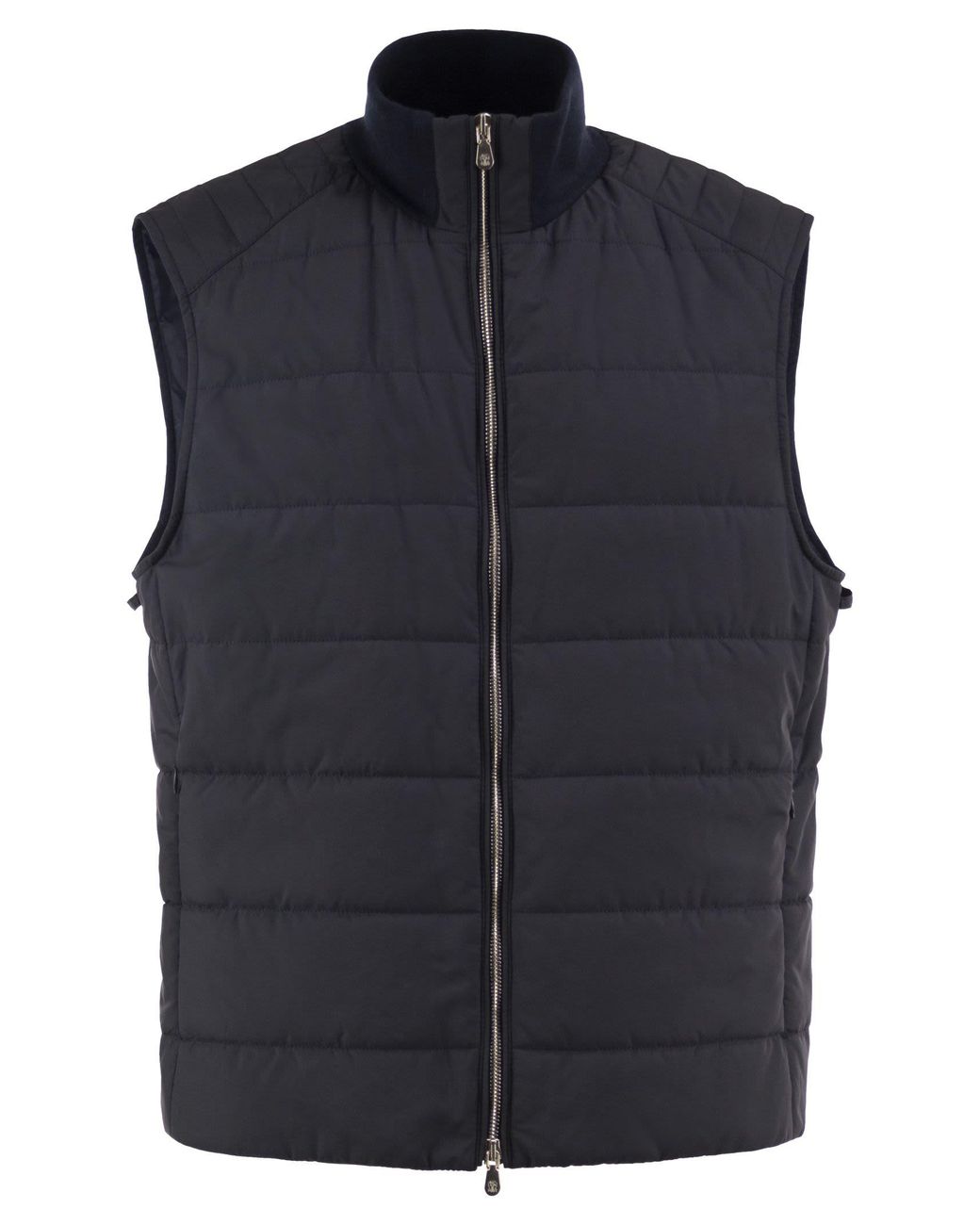 Brunello Cucinelli Blue Virgin Wool Jacket With Removable Padded Gilet for men