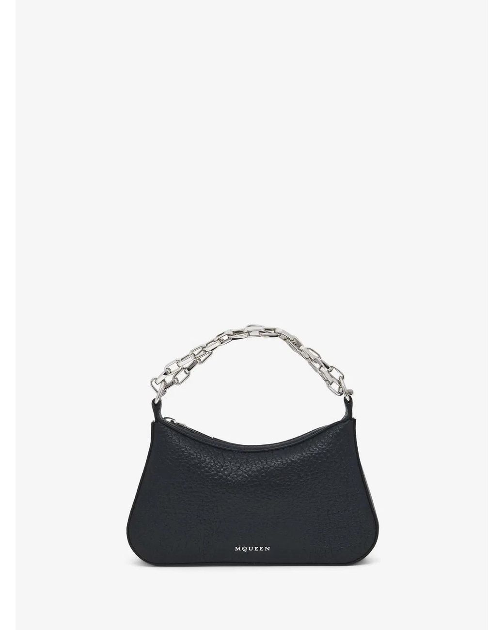 McQueen White Leather Mini T-Bar Handbag