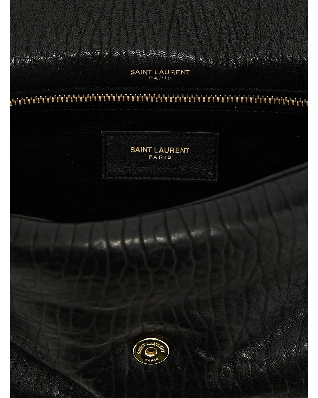 Saint Laurent Black 'Calypso' Medium Shoulder Bag
