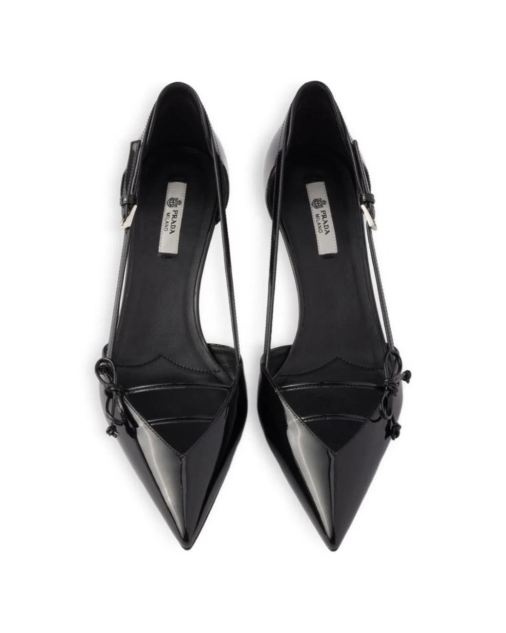 Prada Black Goat Leather Flat Shoes