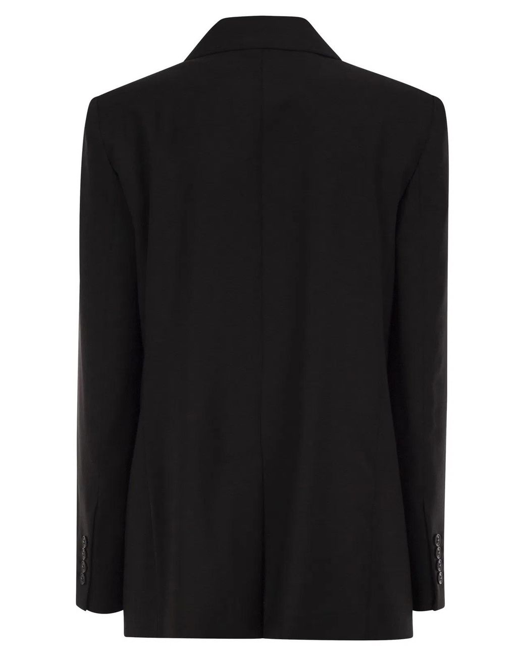 Max Mara Black Maxmara Studio Mstassenzi – Pure Virgin Wool Single-Breasted Blazer