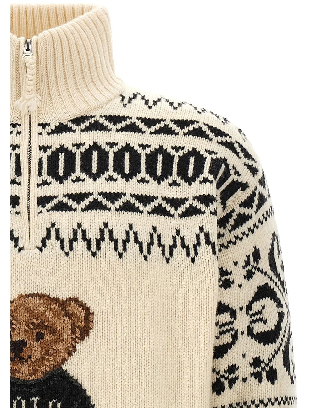 Polo Ralph Lauren Natural 'Ski Polo Bear' Sweater