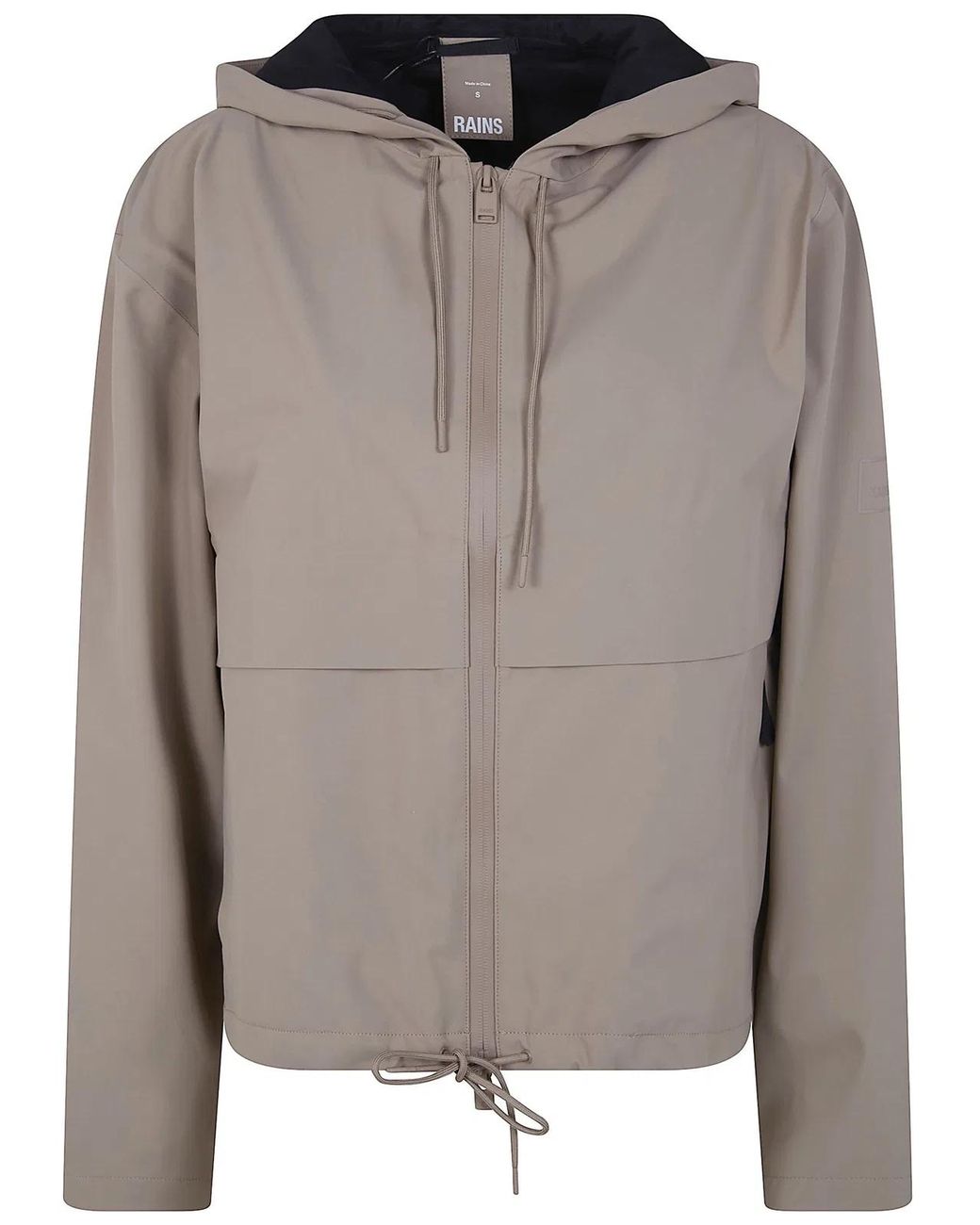 Rains Brown "Suva Hardshell" Short String Jacket