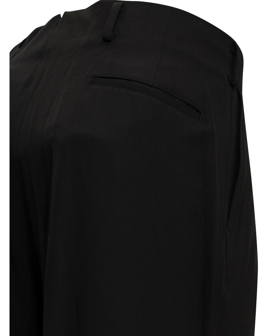 A.PRESSE Black Wool Rayon Tailored Pants for men