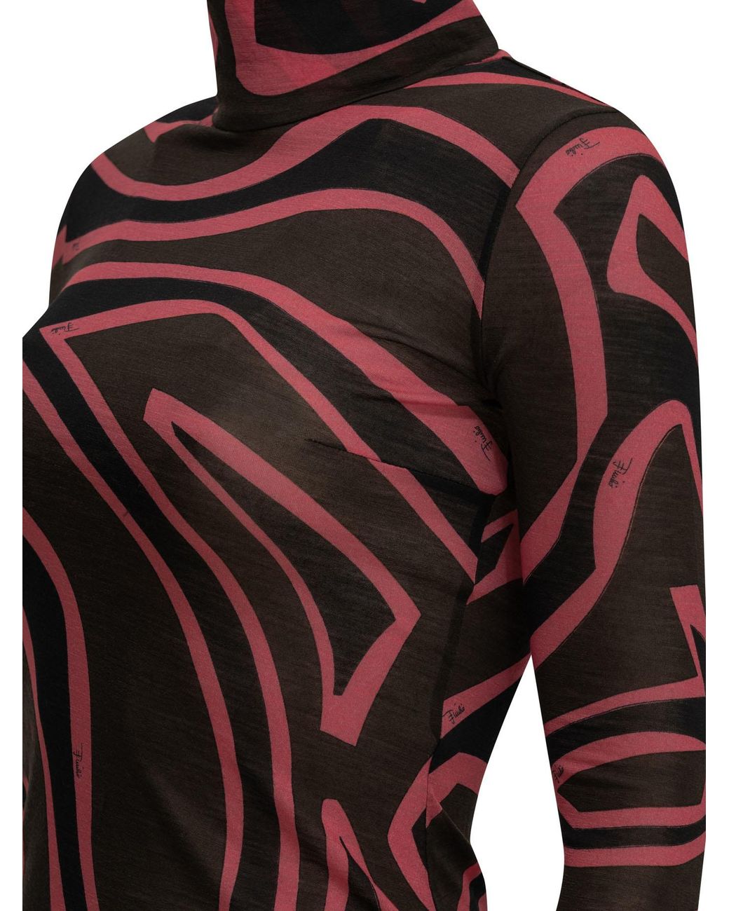 Emilio Pucci Brown "Labirinto" Casual Top