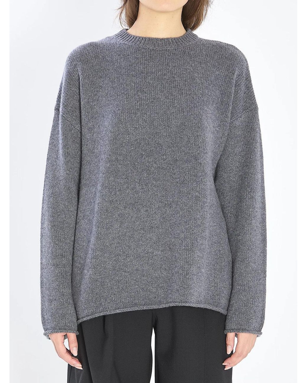 Lisa Yang Gray Kristy Crew-Neck Sweater