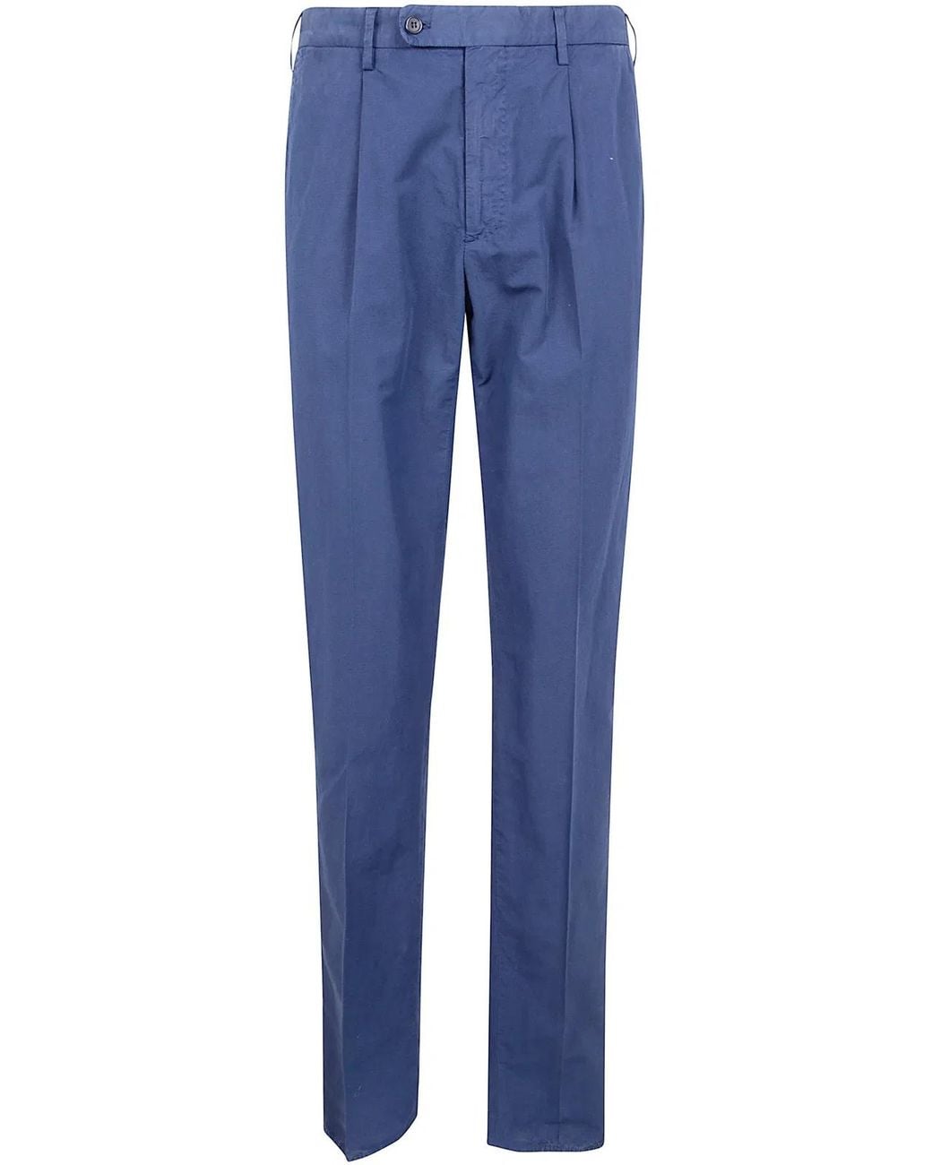 Incotex Blue Coulisse Chino Trousers for men