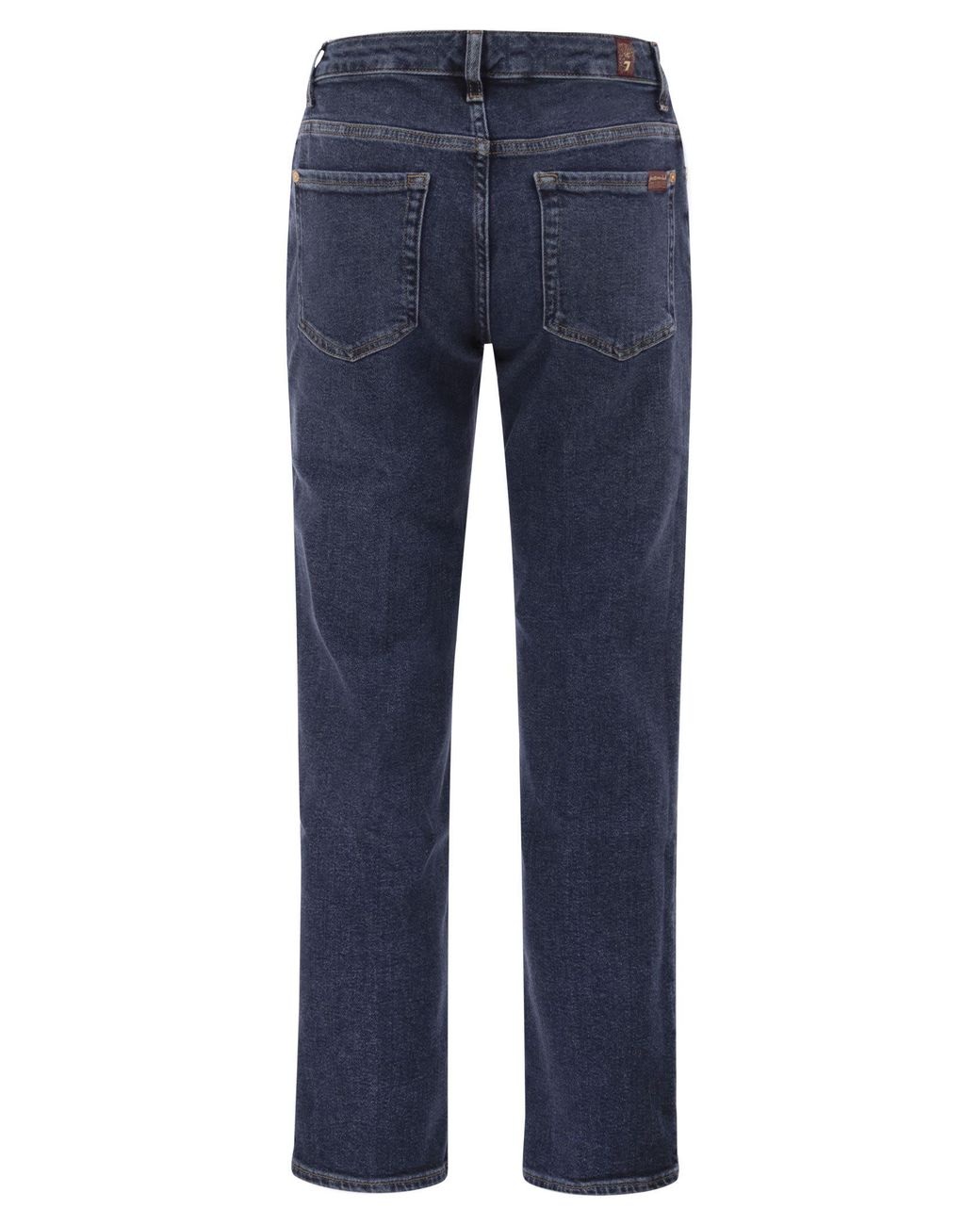 7 For All Mankind Blue Calie Straight Ankle Jeans