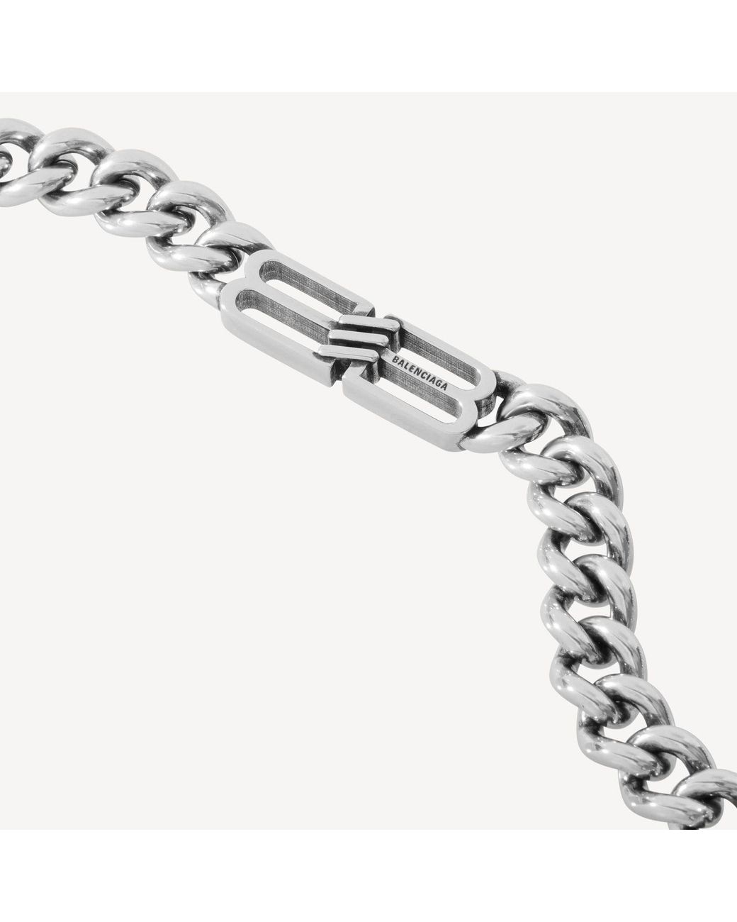Balenciaga Metallic Bb Icon Necklace for men
