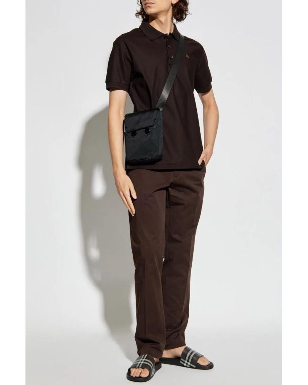 Burberry Brown Slim-Fit Trousers for men