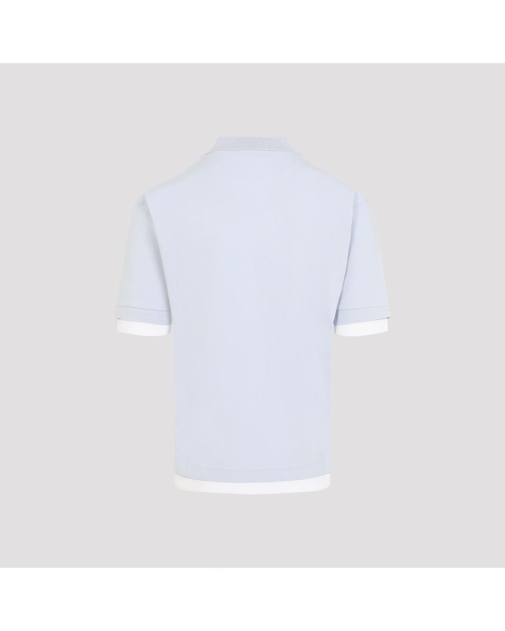 Prada Blue Powder Piquet Polo Shirt for men