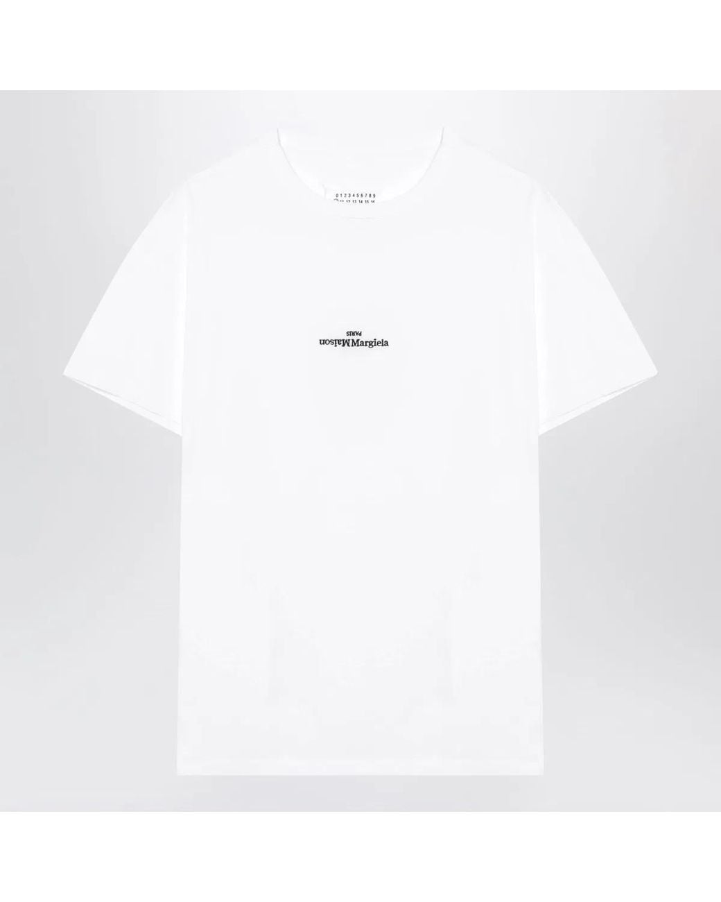 Maison Margiela White Cotton T-Shirt With Logo for men