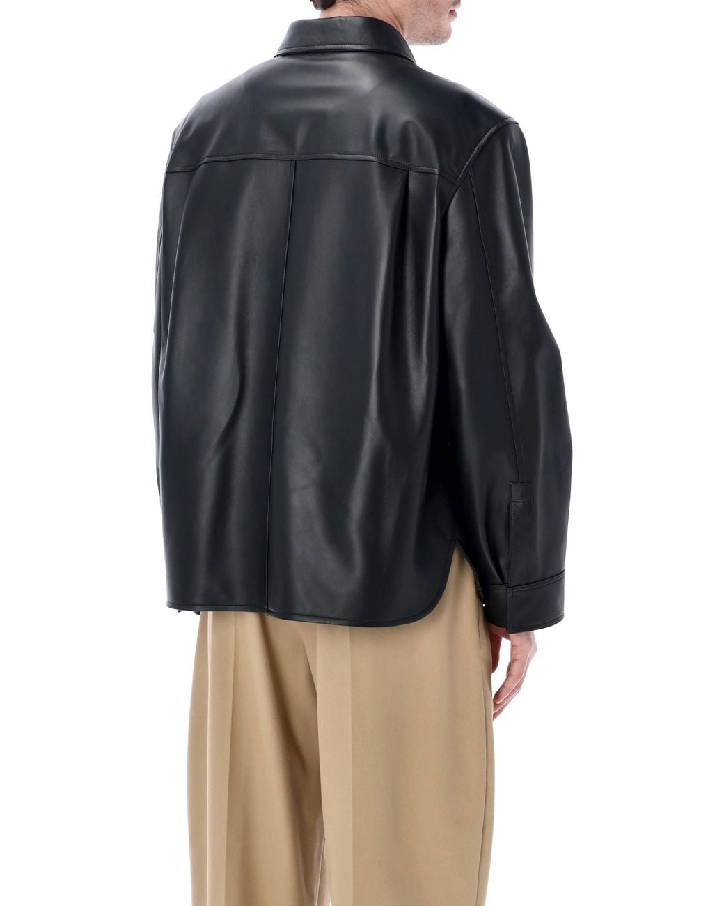 Loewe Blue Leather Jacket for men