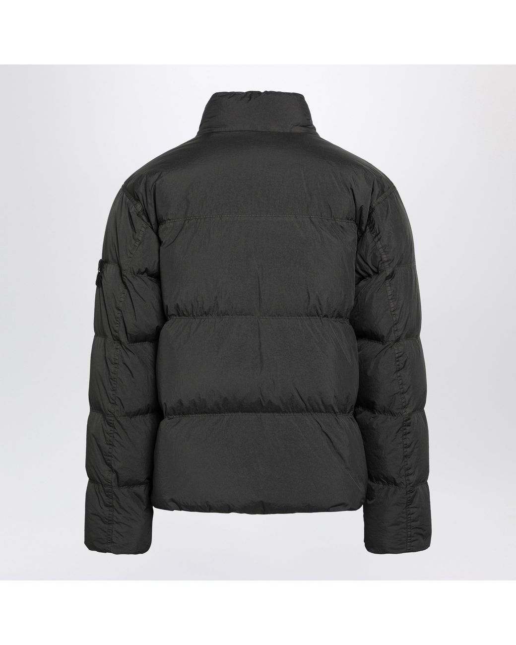 Stone Island Black Quilted Compass Lead Polyamide Jacket for men