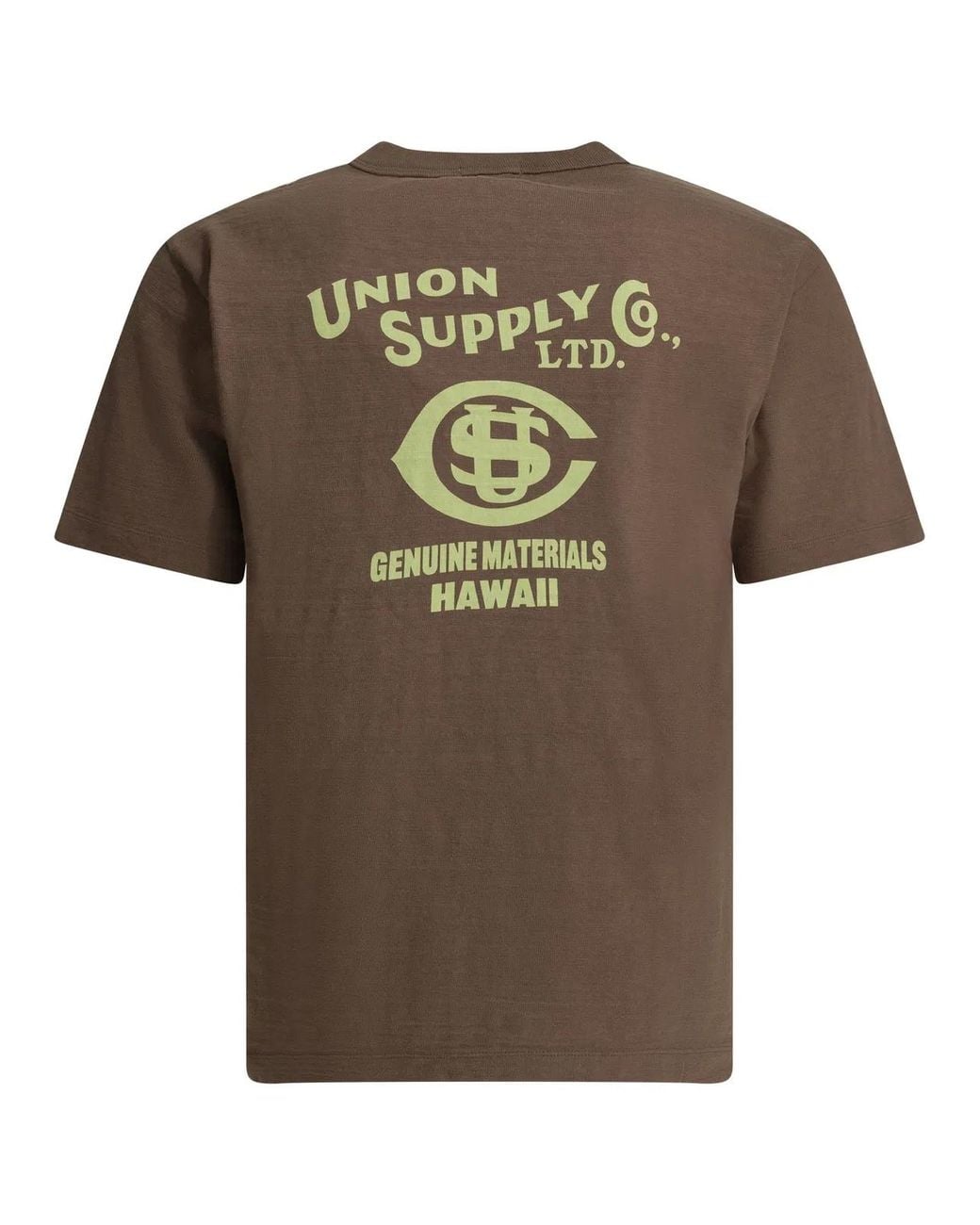 Sun Surf Brown Crewneck T-Shirt With Logo for men