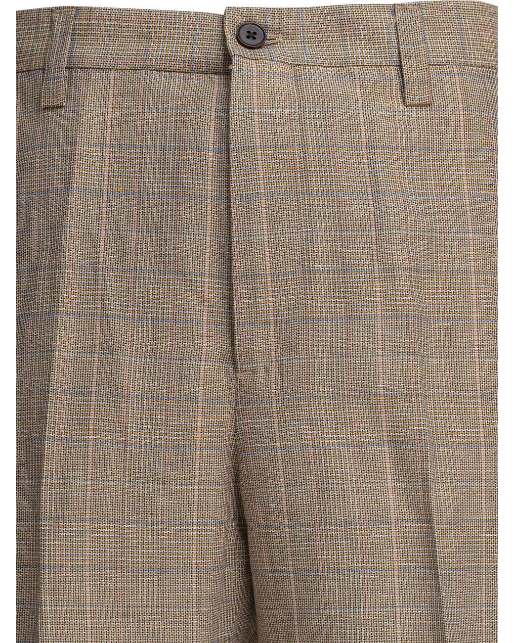 NN07 Gray Wool Trousers for men