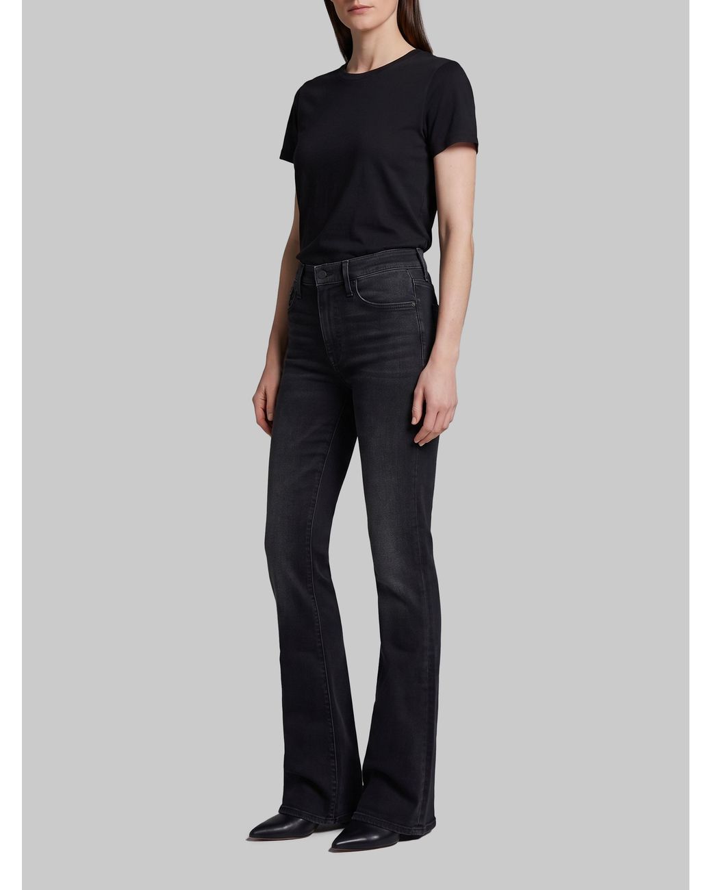 Mother Black The Jinx Heel Jeans