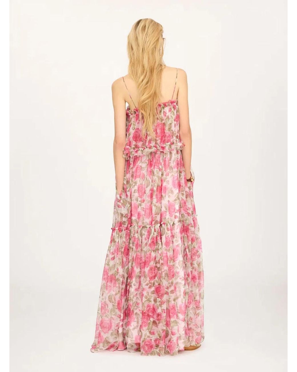 Chloé Pink Long Floreal Skirt