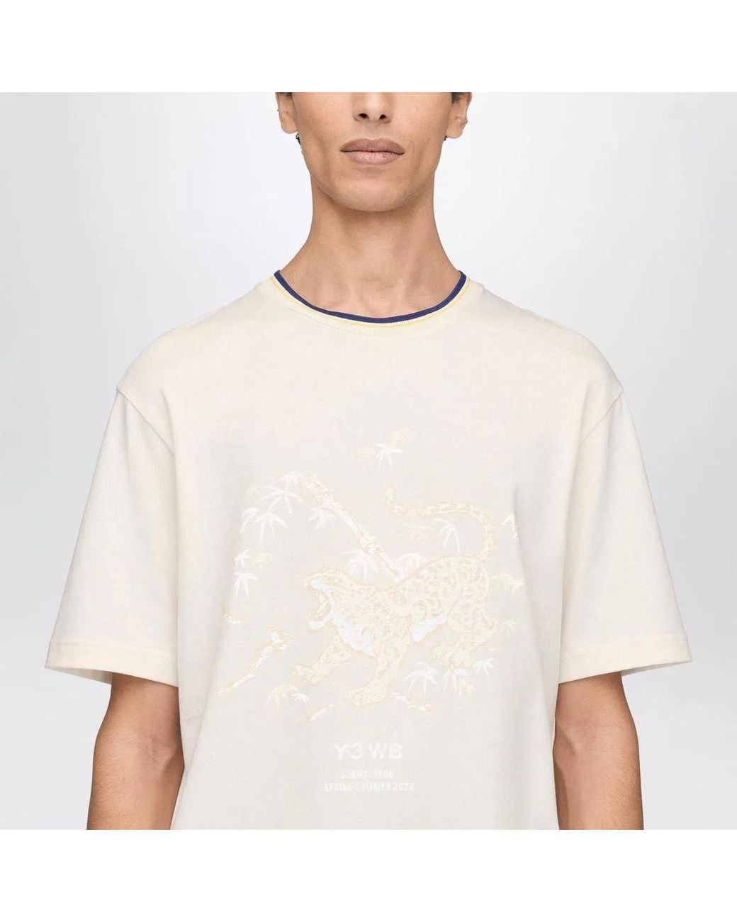Adidas White Ivory Cotton Jersey Tshirt