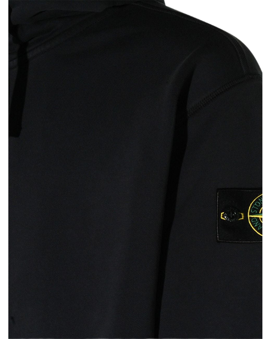 Stone Island Black Hoodie Sweater for men