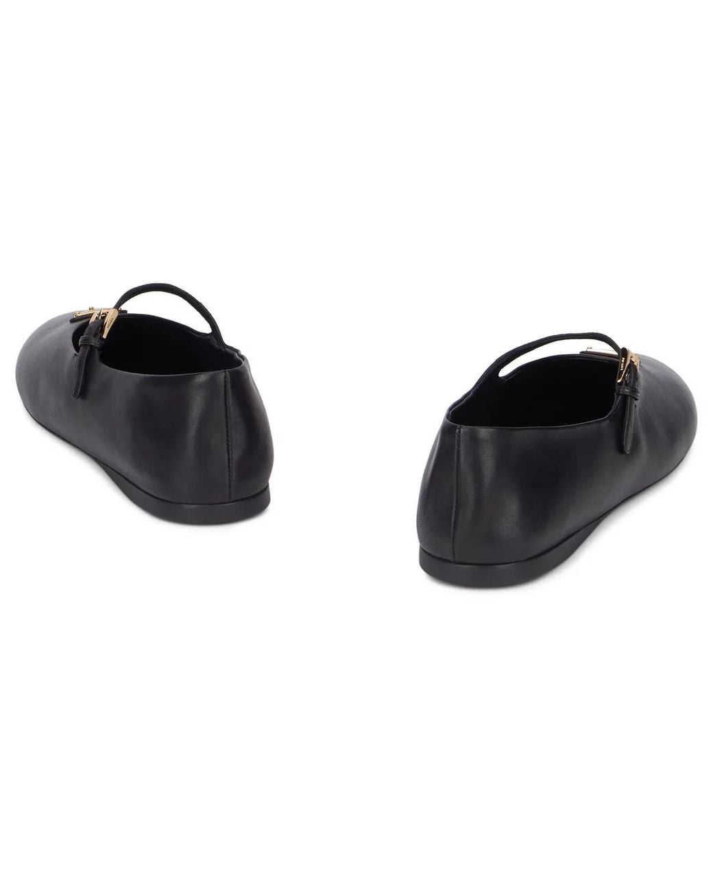 Prada Black Nappa Leather Ballerinas