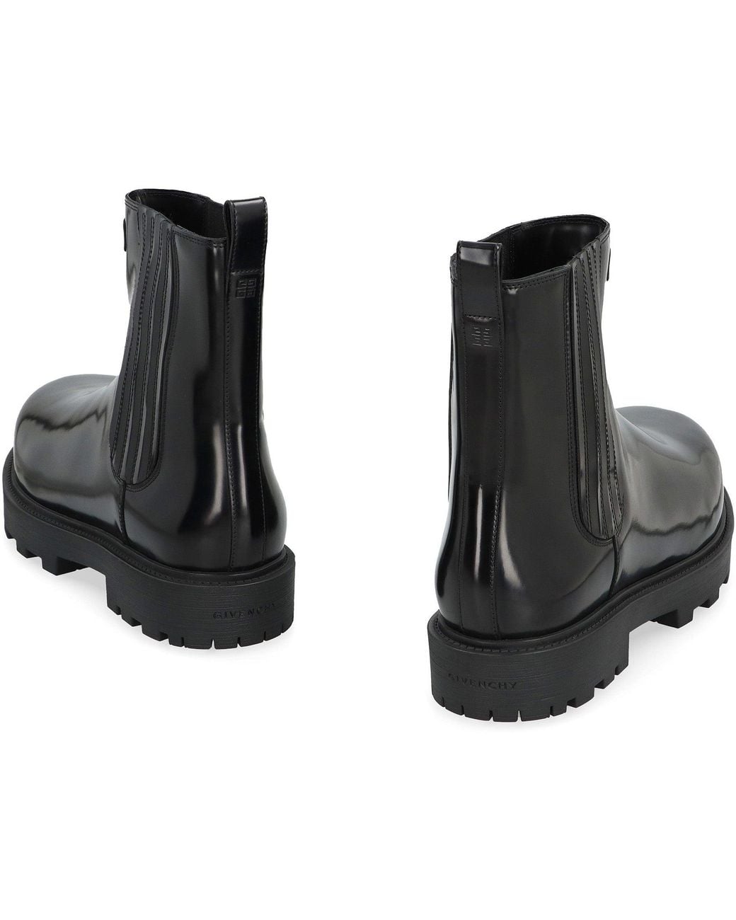 Givenchy Black Show Leather Chelsea Boots for men