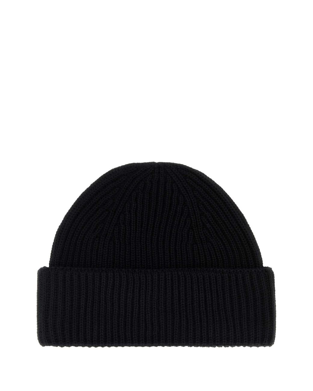 Maison Kitsuné Black Fox Head Large Beanie for men