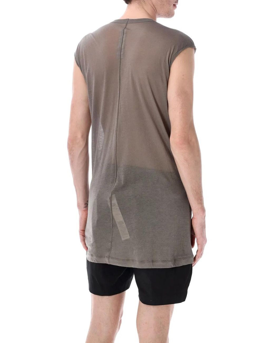 Rick Owens Gray Dylan T With Deep V Neck for men