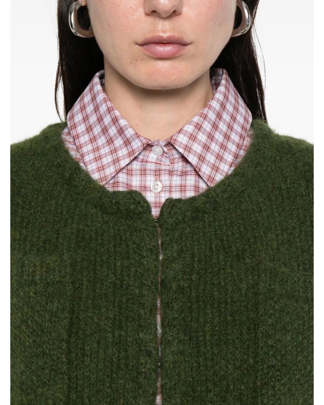 LN22 Green Alpaca Wool Polyamide Merino Jacket