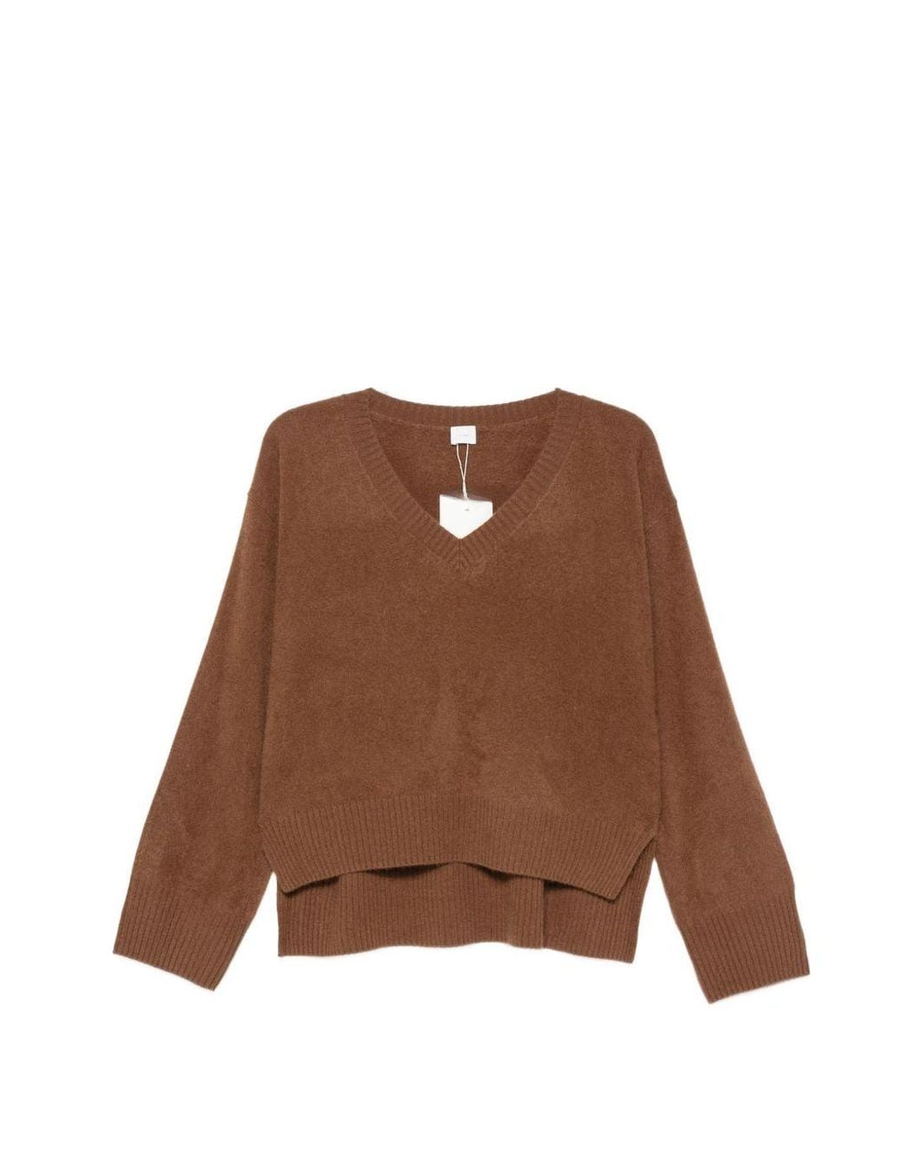 C.t. Plage Brown Wool V-Necked Jumper
