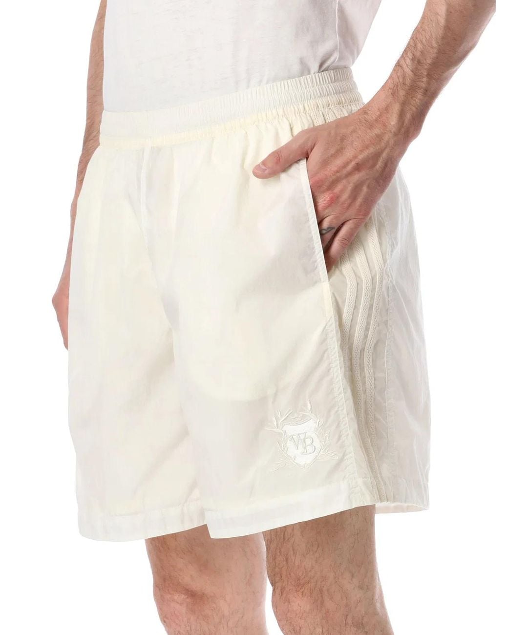 Adidas Natural Adidas Originals X Wales Bonner Football Shorts for men