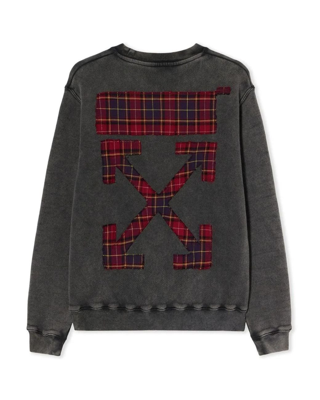 Off-White c/o Virgil Abloh Black Felpa Check Flan Arrow Logo