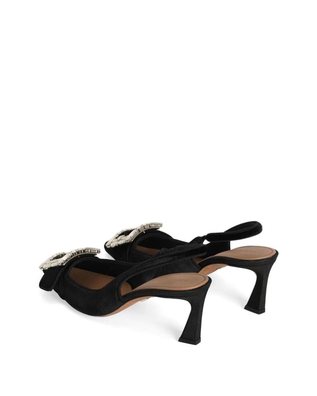 Dolce & Gabbana Black Dolce & Gabbana Velvet Slingbak Shoe
