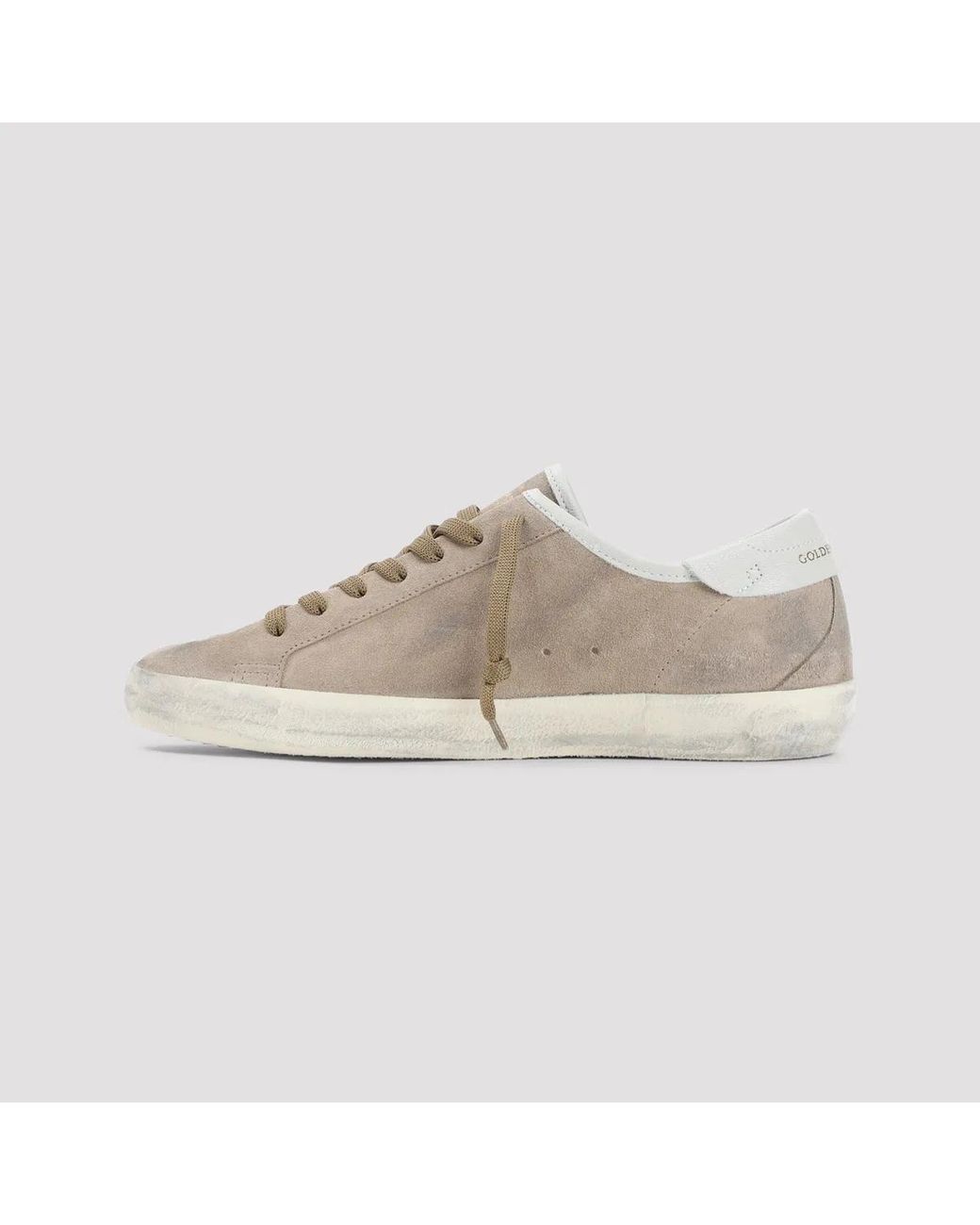 Golden Goose Deluxe Brand Gray Tobacco Cream Superstar Sneakers for men