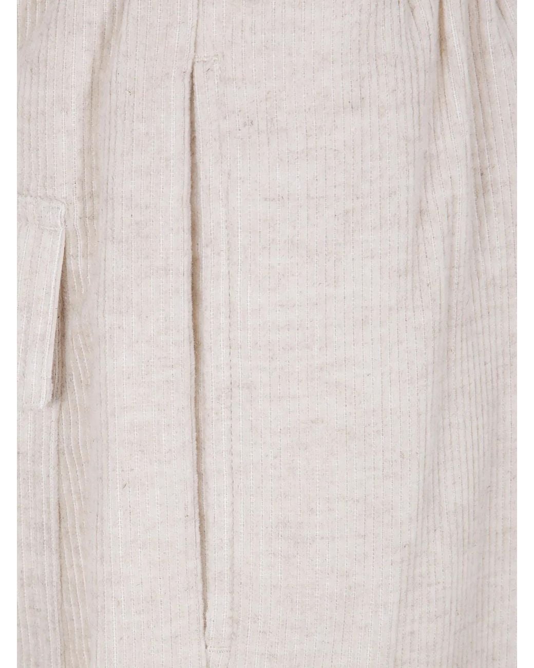 Rick Owens White "Drawstring Astaires" Cropped Trousers