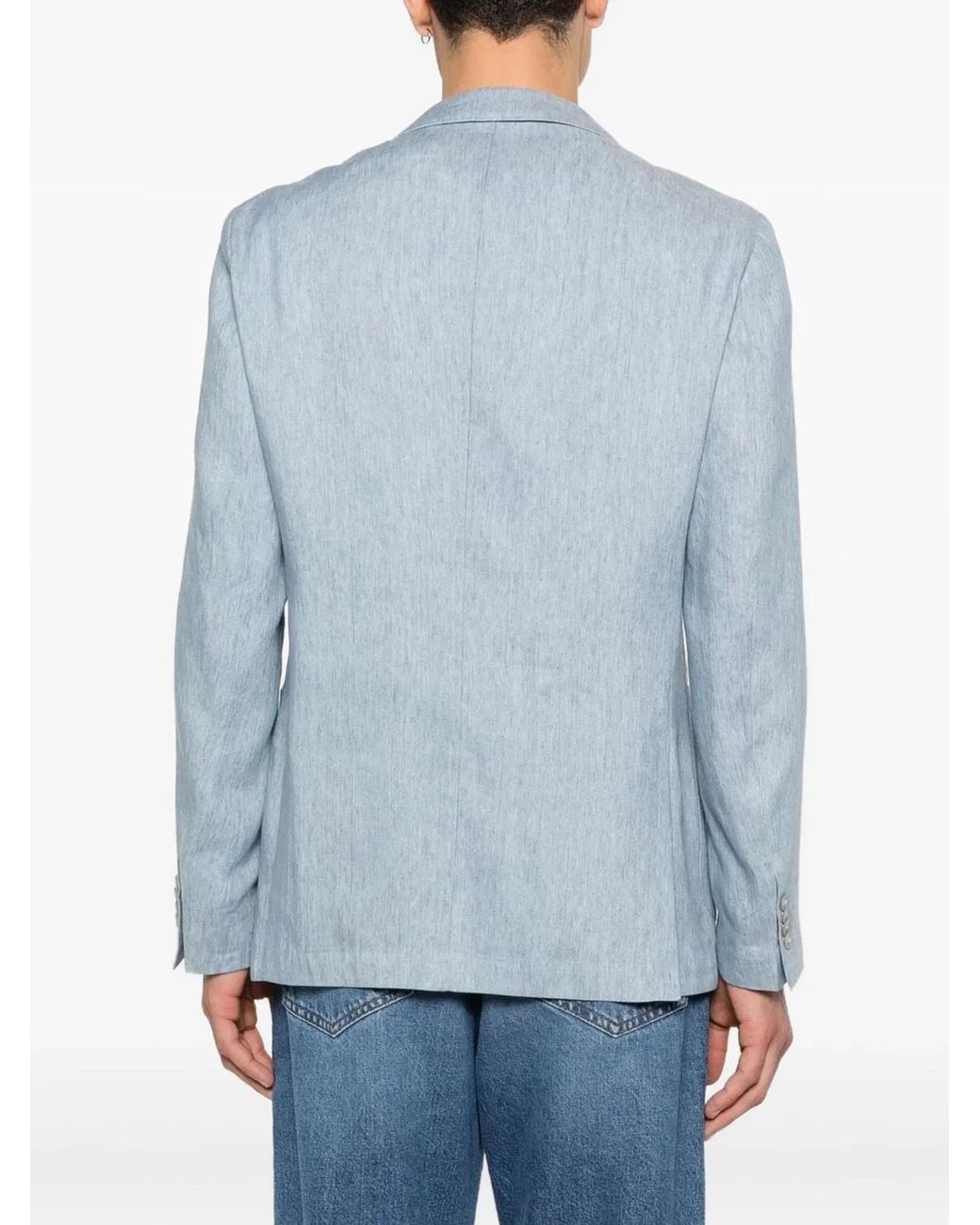 Boss Blue Viscose Blazer for men