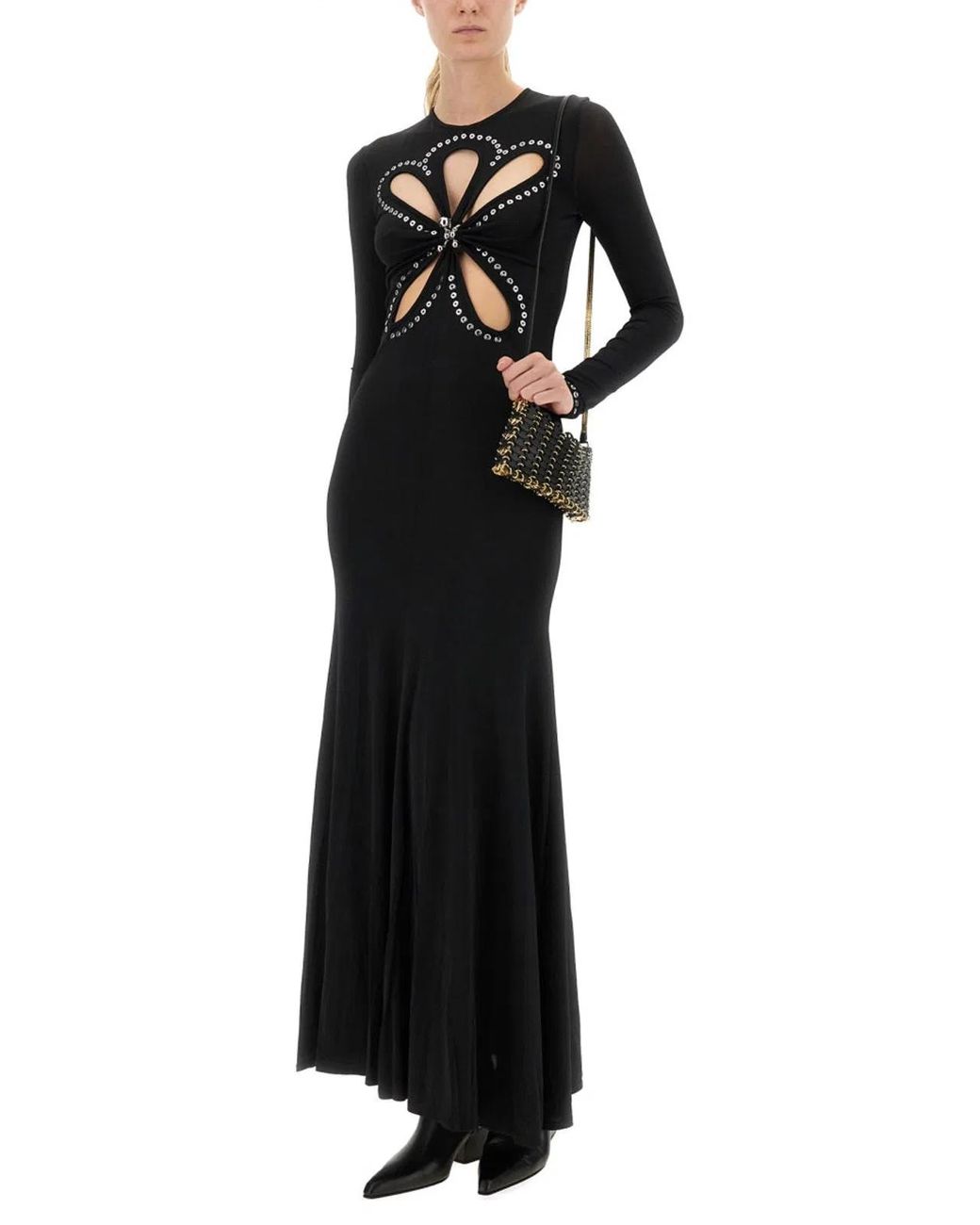 Rabanne Black Second Skin Effect Long Dress