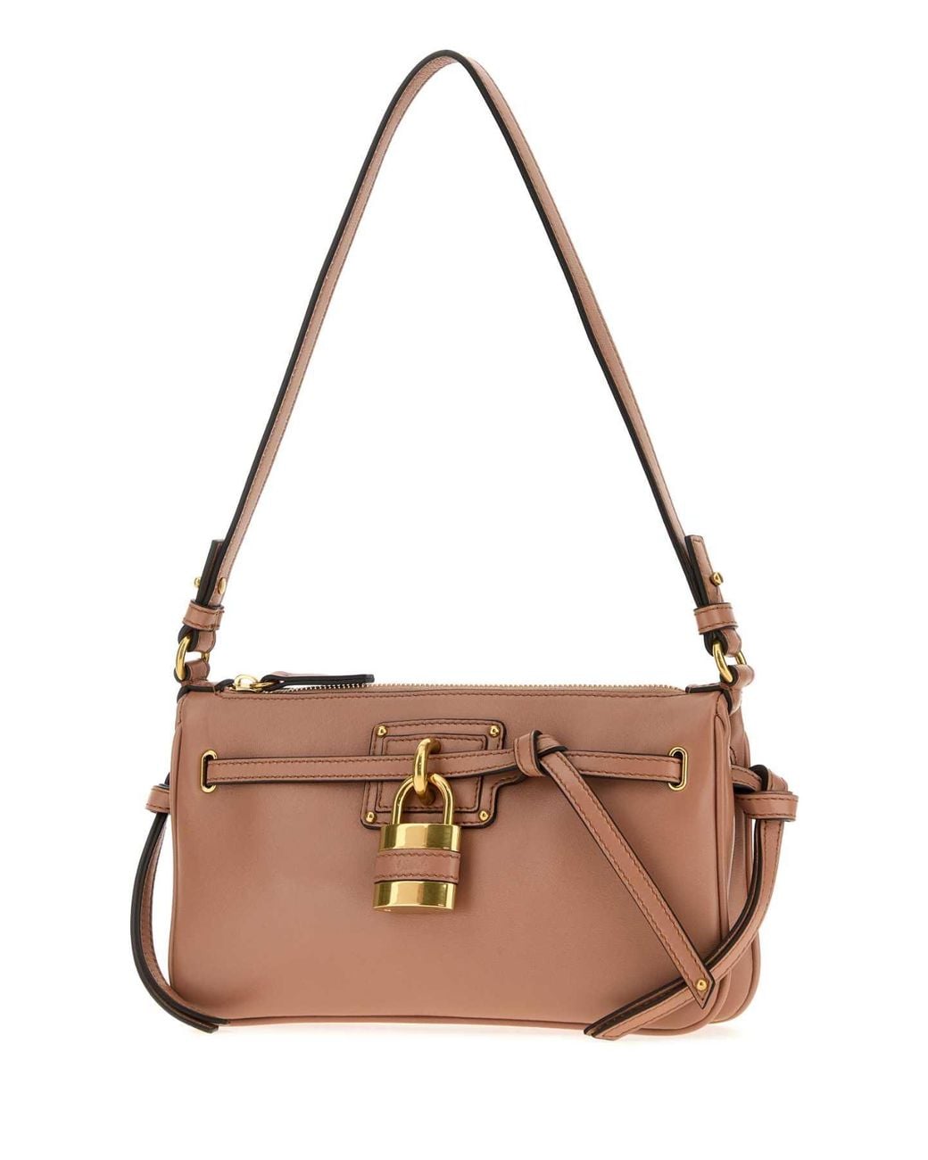 Chloé Pink Mini Antiqued Nappa Leather Paddington Sling Shoulder Handbag