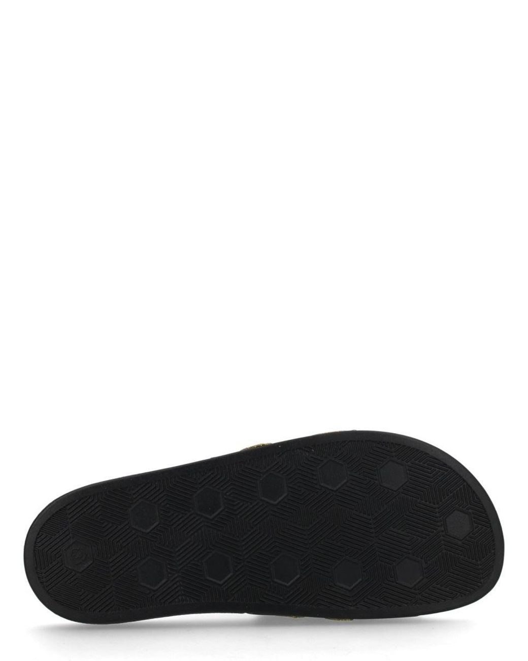Versace Jeans Couture Black Elastane Flat