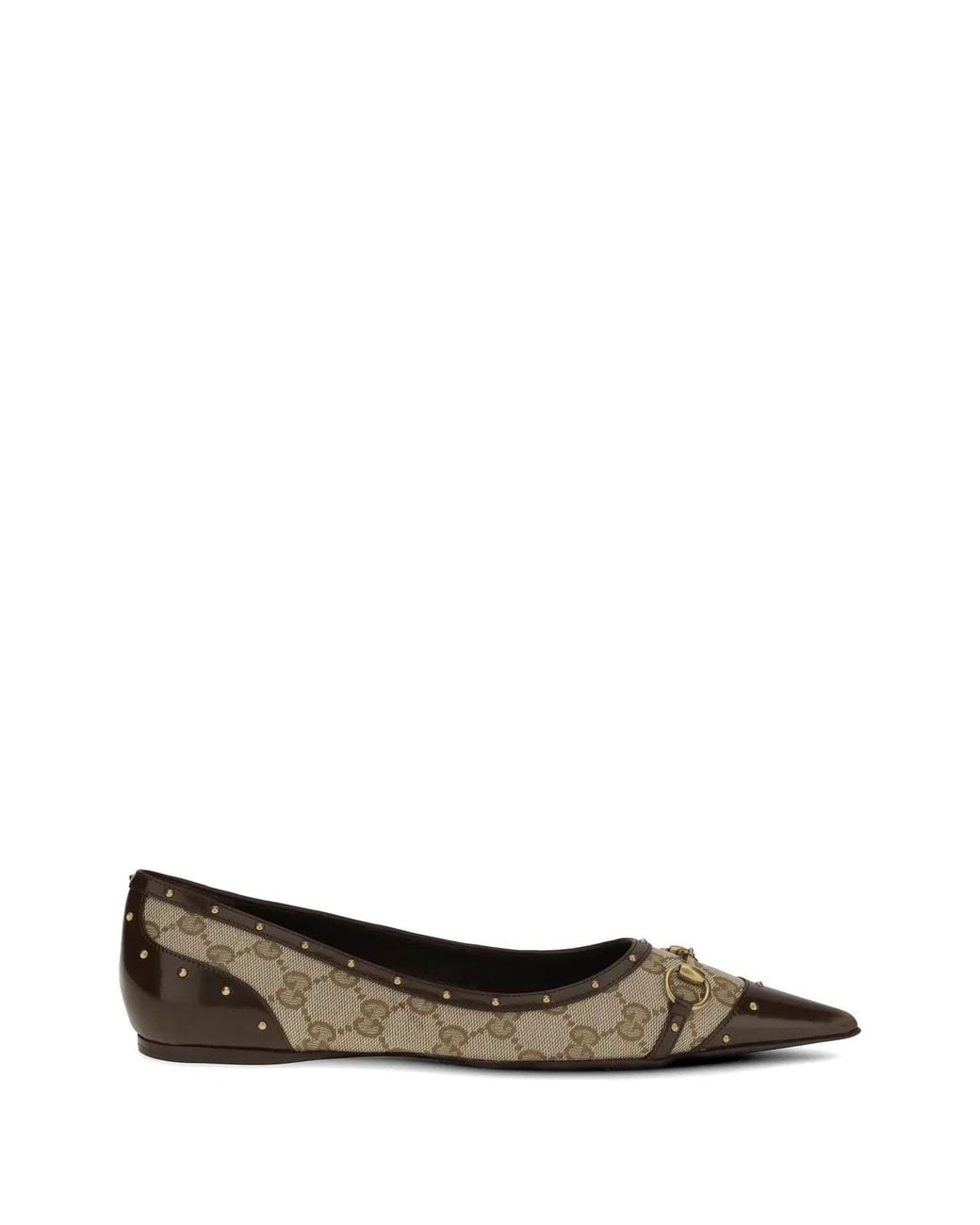 Gucci White Savoy Ballet Flats