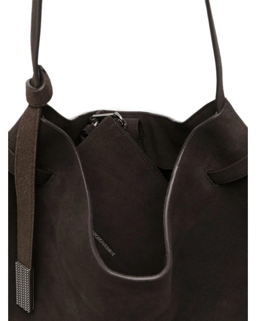 Emporio Armani Black Leather Hobo Bag