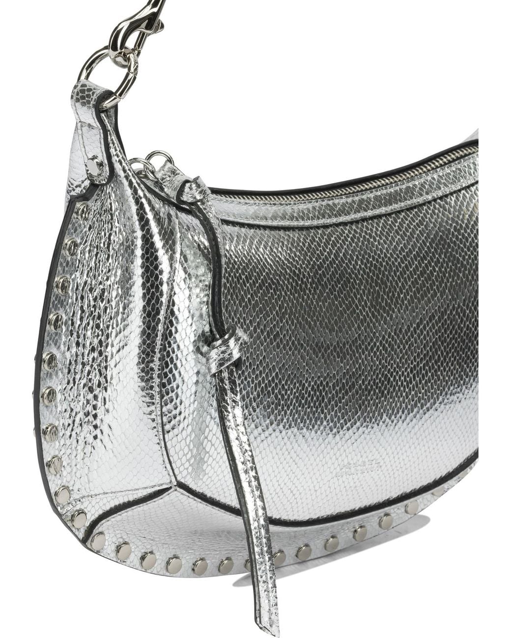 Isabel Marant Gray "Oskan Moon" Small Shoulder Bag