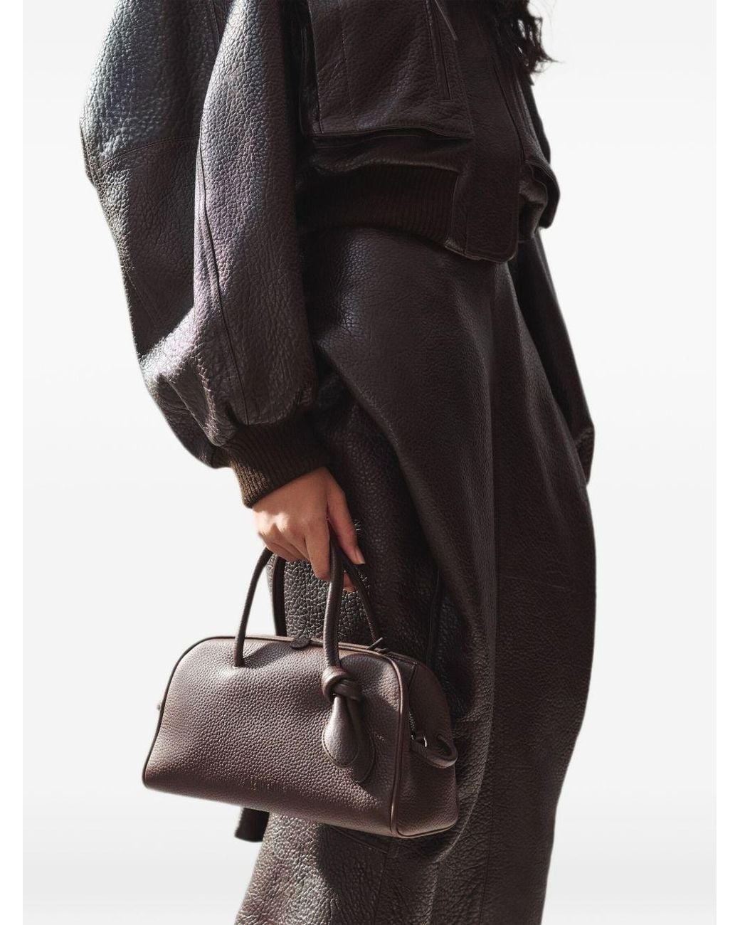 Jacquemus Brown Le Petit Turismo Leather Top Handle Bag