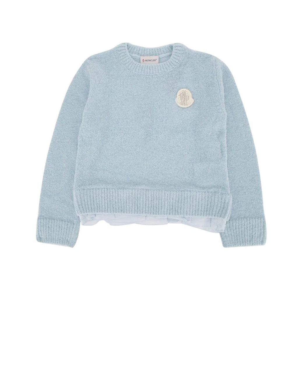 Moncler Blue Kids Crew Neck Knit Sweater