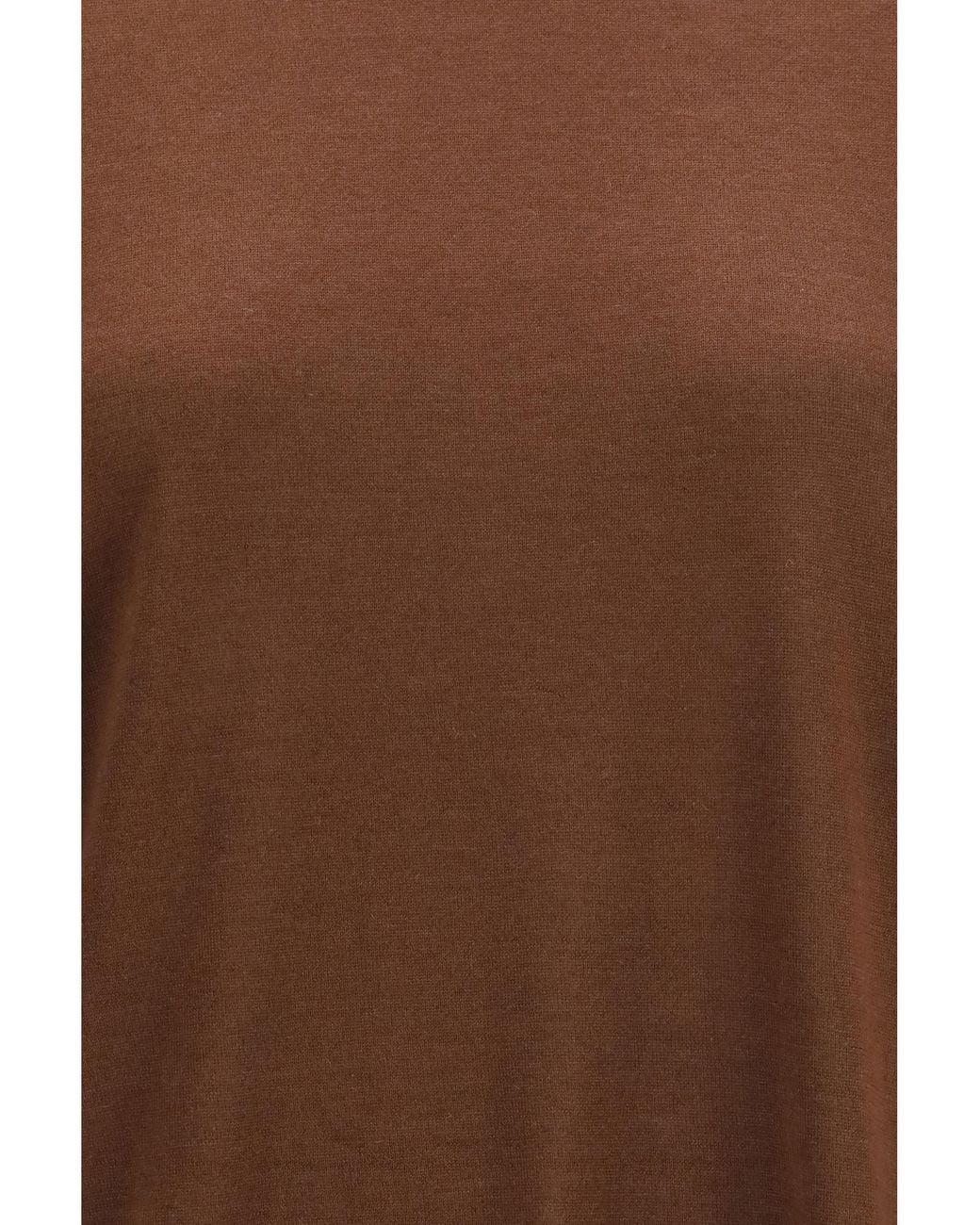 Brunello Cucinelli Brown Short-Sleeve Cashmere And Silk Sweater