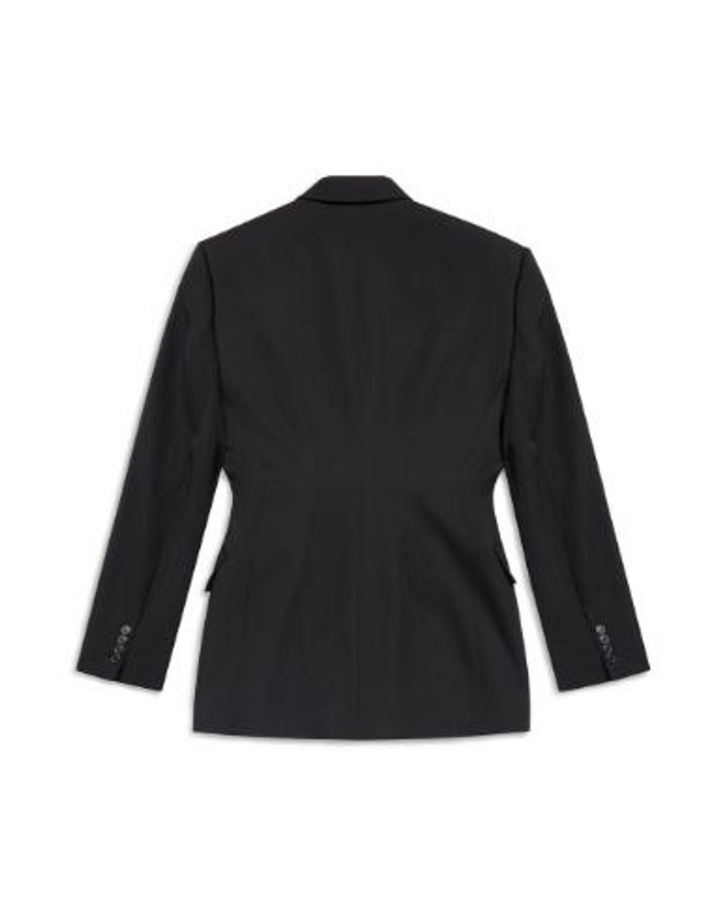 Balenciaga Black Cinch-Waist Mini Jacket