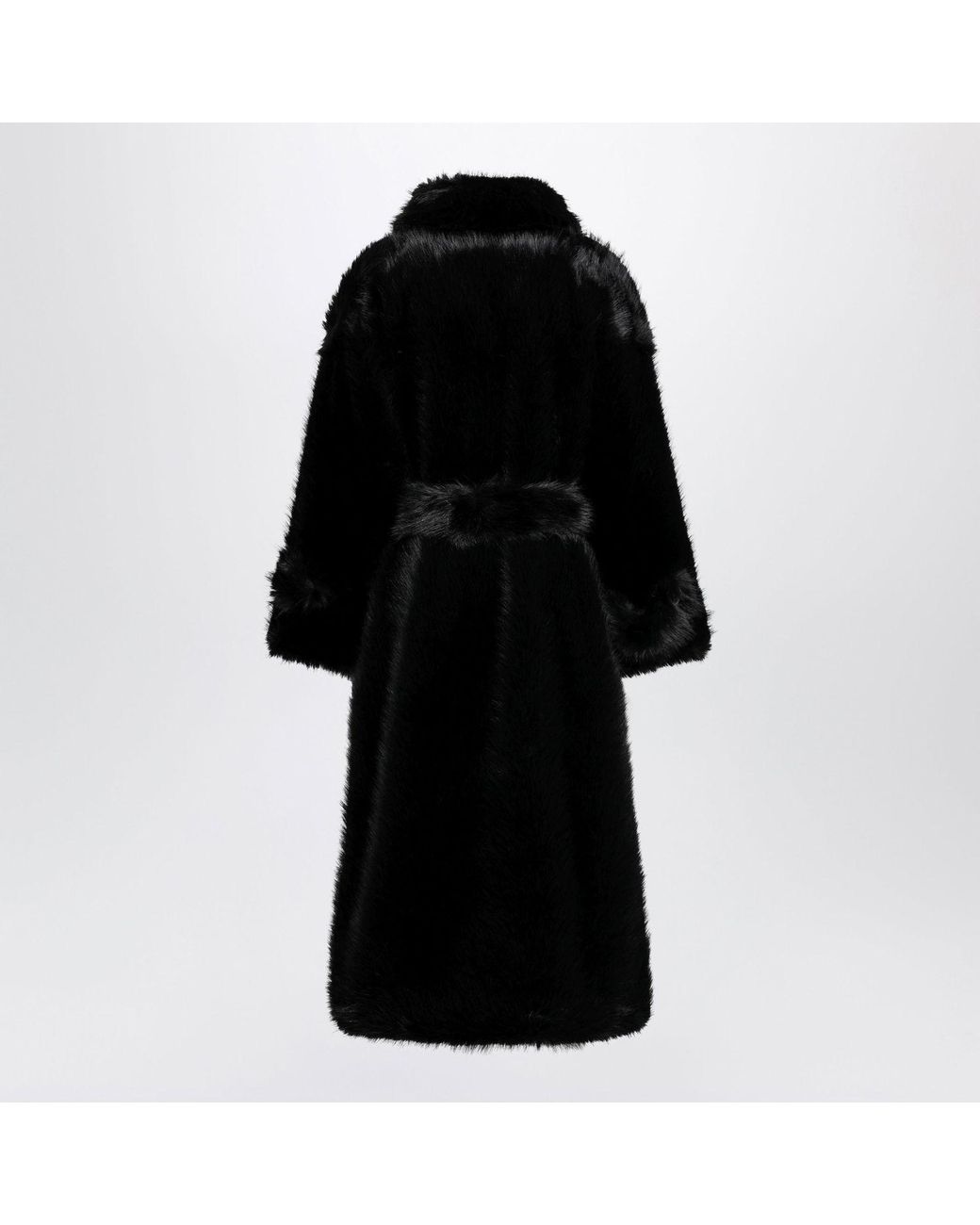 BB COUTURE Black Jackie Doublebreasted Coat With Belt