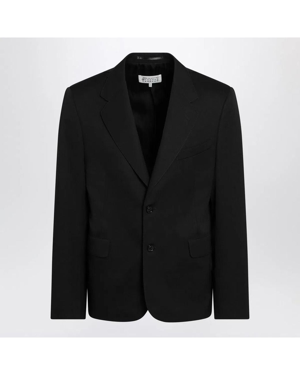 Maison Margiela Black Wool Singlebreasted Jacket for men